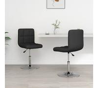 Vidaxl Chaises à manger - Similicuir noir
