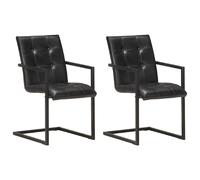 vidaXL Chaises cantilever 2 pcs - Noir