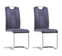 VidaXL Chaises cantilever - Gris