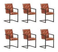 vidaXL Chaises cantilever - Marron