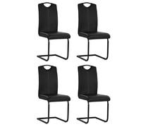 vidaXL Chaises cantilever - Noir