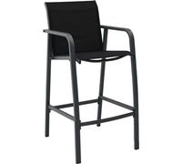 vidaXL Chaises de bar de jardin 2 pcs. noir Textilène