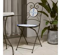 vidaXL Chaises de bistro pliables en céramique