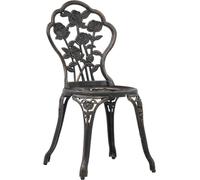 vidaXL Chaises de bistrot – Bronze, fonte d'aluminium – Lot de 2