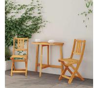 vidaXL Chaises de bistrot d'extérieur 2 pcs Bois d'Acacia Massif