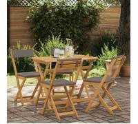 vidaXL Chaises de bistrot d'extérieur 4 pc Gris foncé 42028098