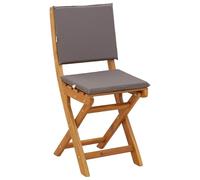 vidaXL Chaises de bistrot d'extérieur 8 pcs Gris foncé 38 x 46 x 85 cm, Chaises de Bistro rustiques, Pliables, en Acacia, mobilier de Jardin, Confort sur Le Patio