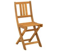 vidaXL Chaises de bistrot d'extérieur 8 pcs Naturel 40 x 42 x 85 cm, Chaises de Bistro rustiques, Pliables, en Acacia, mobilier de Jardin, Confort sur Le Patio