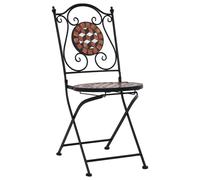 vidaXL Chaises de bistrot Mosaïque 2 pcs. Céramique Marron