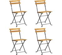 vidaXL Chaises de bistrot pliantes 4 pcs. Bois massif acacia