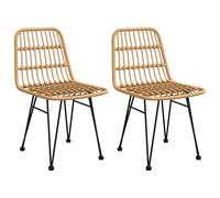 vidaXL Chaises de jardin 2 pcs. 48x62x84 cm rotin PE