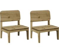 vidaXL Chaises de jardin 2 pcs. 60x52,5x72 cm Pin imprégné