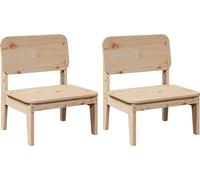 vidaXL Chaises de jardin 2 pcs. 60x52,5x72 cm pin massif