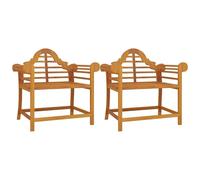 vidaXL Chaises de jardin 2 pcs. 91x62x94 cm bois massif teck