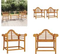 vidaXL Chaises de jardin 2 pcs. 91x62x94 cm bois massif teck - Chaise de jardin - Chaise - Chaise de terrasse