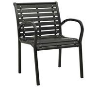 vidaXL Chaises de jardin 2 pcs acier et WPC noir