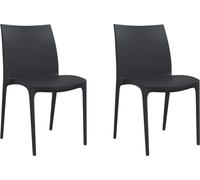 vidaXL Chaises de jardin 2 pcs. Anthracite 50x46x80 cm Polypropylène