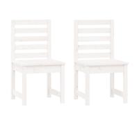 vidaXL Chaises de jardin 2 pcs. Blanc 50x48x91,5 cm Pin massif