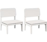 vidaXL Chaises de jardin 2 pcs. Blanc 60x52,5x72 cm Pin massif