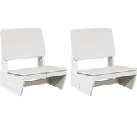 vidaXL Chaises de jardin 2 pcs. Blanc 60x64x70,5 cm Pin massif