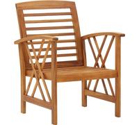 vidaXL Chaises de jardin 2 pcs. Bois massif acacia