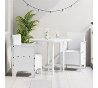 vidaXL Chaise de jardin avec coussins, lot de 2, blanc, 53 x 49 x 85 cm, polypropylène