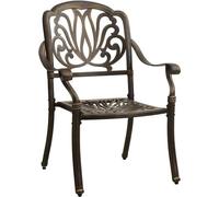 vidaXL Chaises de jardin 2 pcs. Fonte d'aluminium Bronzes