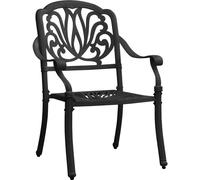vidaXL Chaises de jardin 2 pcs. Fonte d'aluminium noir