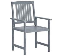 vidaXL Chaises de jardin 2 pcs. Gris Bois massif Acacia