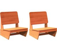 vidaXL Chaises de jardin 2 pcs. Marron cireux 60x64x70,5 cm Pin massif