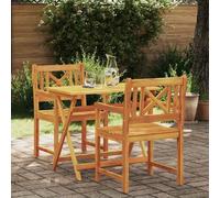 vidaXL Chaises de jardin 2 pcs Naturel Bois d'Acacia Massif