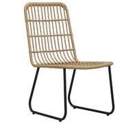 vidaXL Chaises de jardin 2 pcs. Poly rotin chêne
