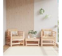 vidaXL Chaises de jardin 2 pcs. Pin massif
