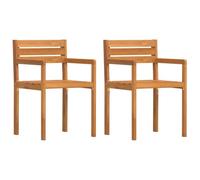 vidaXL Chaises de jardin Bois massif acacia 50 x 53 x 80 cm Lot de 2