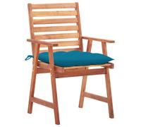 vidaXL Chaises de jardin 2 pièces avec coussins en bois massif d'acacia