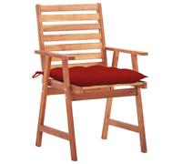 vidaXL Chaises de jardin 2 pièces avec coussins en bois massif d'acacia