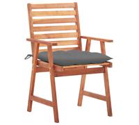 vidaXL Chaises de jardin 2 pièces avec coussins en bois massif d'acacia