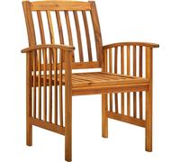 vidaXL Chaises de jardin 2 pièces avec coussins en bois massif d'acacia