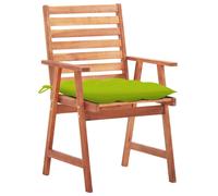 vidaXL Chaises de jardin 2 pièces avec coussins en bois massif d'acacia