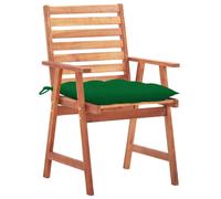 vidaXL Chaises de jardin 2 pièces avec coussins en bois massif d'acacia