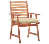 vidaXL Chaises de jardin 2 pièces avec coussins en bois massif d'acacia