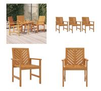 vidaXL Chaises de jardin 3 pcs. Bois massif acacia - Chaise de jardin à manger - Chaise de jardin à manger - Chaise de jardin