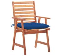 vidaXL Chaises de jardin 3 pièces avec coussins en bois massif d'acacia