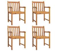 vidaXL Chaises de jardin Lot de 4 56x55,5x90 cm Bois massif d'acacia Non pliables
