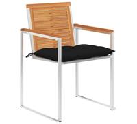 vidaXL Chaises de jardin 4 pcs. avec coussins bois massif acacia