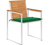 vidaXL Chaises de jardin 4 pcs. avec coussins bois massif acacia