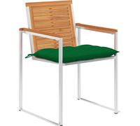 vidaXL Chaises de jardin 4 pcs. avec coussins bois massif acacia