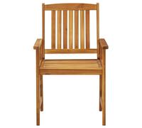 vidaXL Chaises de jardin Lot de 4 - Bois massif acacia - Non pliables H. 92 cm