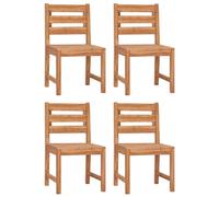 vidaXL Chaises de jardin 4 pcs. Bois massif teck