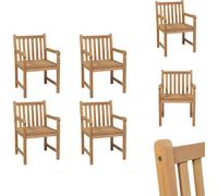 vidaXL Chaises de jardin 4 pcs. Bois massif teck - Chaises de jardin